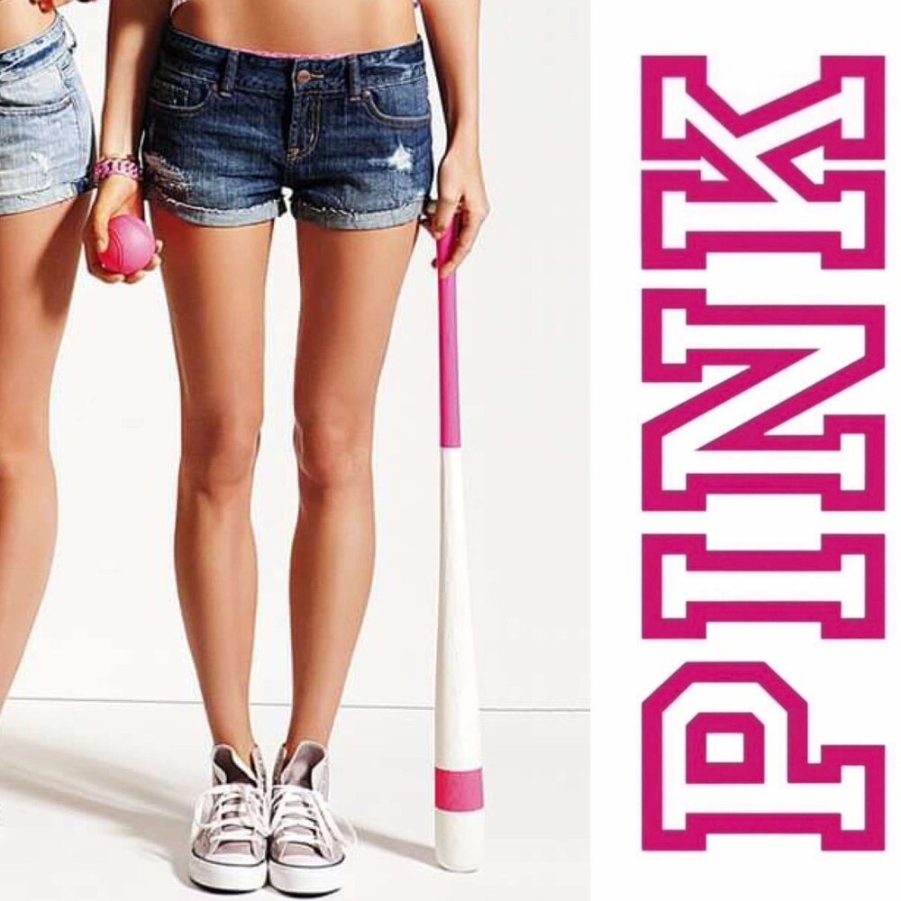 Victoria's Secret PINK | Distressed Jean Shorts | Size 8